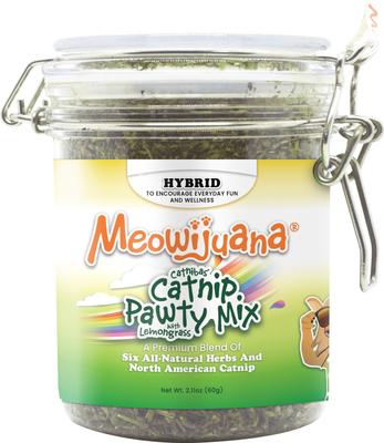 Jar of Catnibas Catnip Pawty Mix with Lemongrass Cat Catnip, 60-g bag