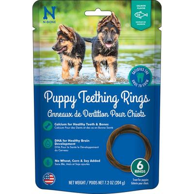 Bundle: N-Bone Puppy Teething Ring Pumpkin Flavor + Salmon Flavor Dog Treats