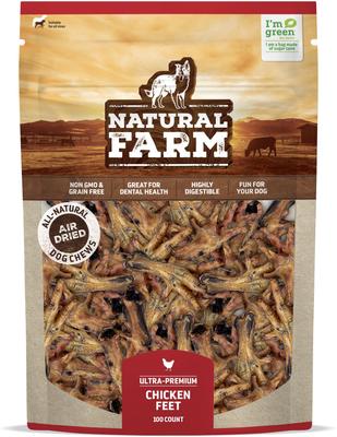 Golosinas para perros con forma de patas de pollo, 100 unidades