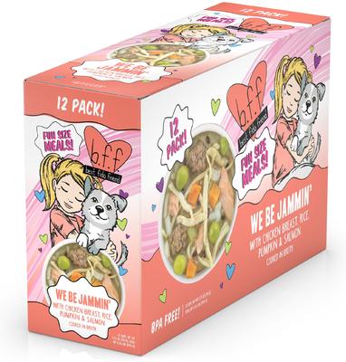 Comida húmeda para perros Best Fido Friend Fun Size Meals We Be Jammin', taza de 2.75 oz, caja de 12