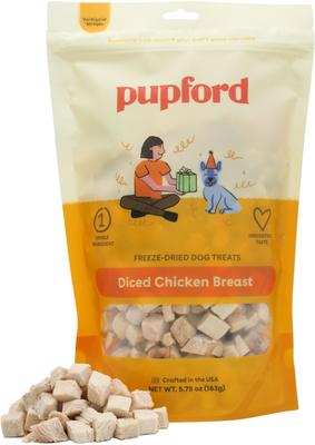 Diced Chicken Breast Limited Ingredient Freeze-Dried Dog Treats, 5.75-oz bag