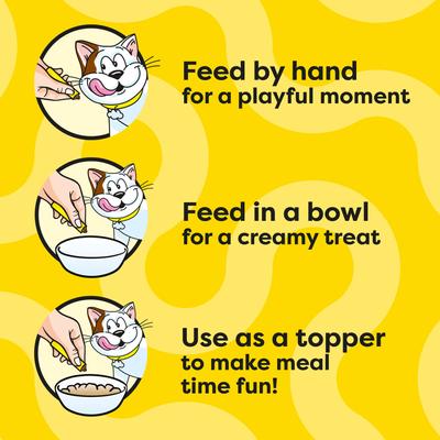 Creamy Puree with Chicken, Salmon, & Tuna Variety Pack Squeezable Lickable Cat Treats, 0.42-oz tube, 72 count