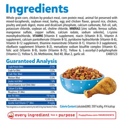 Alimento seco para perros con pollo real, bolsa de 4 lb