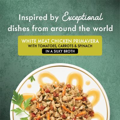 Medleys White Meat Chicken Primavera Canned Cat Food, 3-oz, case of 24