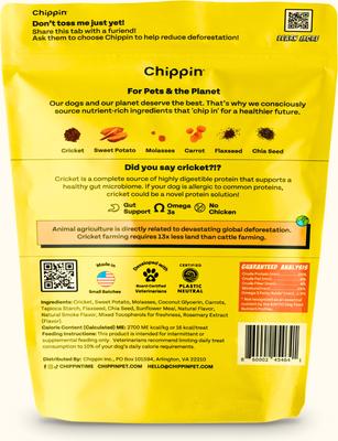 Chirpy Jerky Cricket Sweet Potato Carrot Grain-Free Soft & Chewy Dog Treats, 5-oz bag