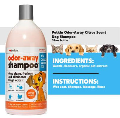 Champú para perros con aroma cítrico Odor-Away, botella de 944 ml