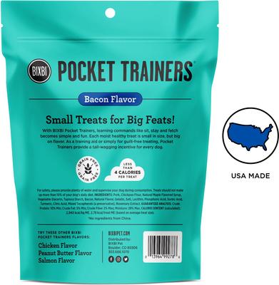 Pocket Trainers Bacon Flavor Grain-Free Dog Treats, 6-oz bag