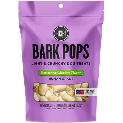 Bark Pops - Golosinas ligeras y crujientes para perros con sabor a batata y manzana sin pollo, bolsa de 4 oz