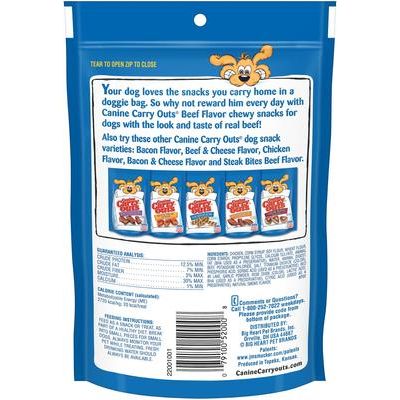 Golosinas para perros con sabor a carne, bolsa de 4.5 oz