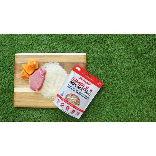 Alimento liofilizado para perros Simple Replacement Pork, Rice & Pumpkin Formula, bolsa de 7 oz