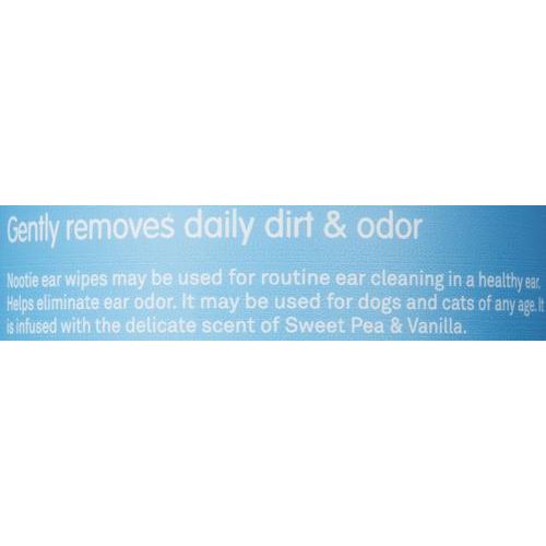 Toallitas húmedas para oídos de perros y gatos con aroma a guisante de olor y vainilla, 70 unidades