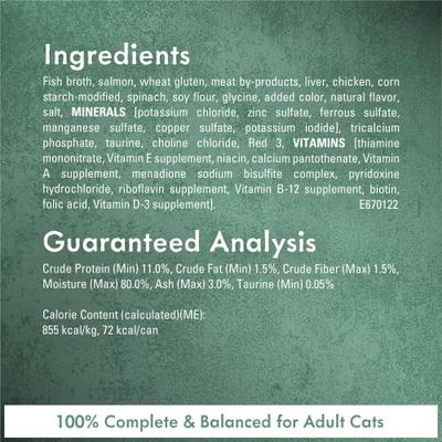 Comida enlatada para gatos Medleys Wild Salmon Florentine, 3 oz, caja de 24