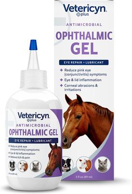 Bundle: Vetericyn Plus Antimicrobial Eye Wash, 3-fl oz bottle + Plus Antimicrobial Ophthalmic Pet Gel, 3-fl oz bottle