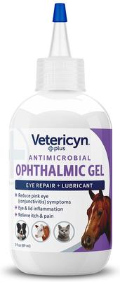 Bundle: Vetericyn Plus Antimicrobial Eye Wash, 3-fl oz bottle + Plus Antimicrobial Ophthalmic Pet Gel, 3-fl oz bottle