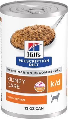 k/d Kidney Care with Chicken Wet Dog Food, 13-oz, case of 12
