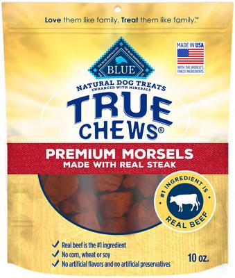 True Chews Premium Morsels Natural Grain-Free Steak Dog Treats, 10-oz bag