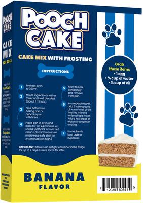Banana Cake Mix & Frosting Dog Birthday Cake, 9-oz box