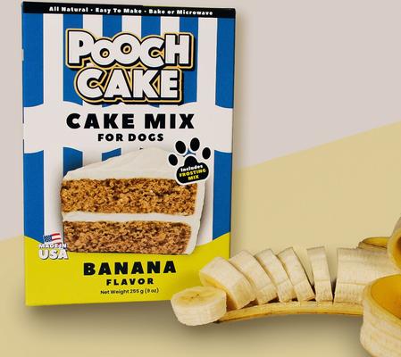 Banana Cake Mix & Frosting Dog Birthday Cake, 9-oz box