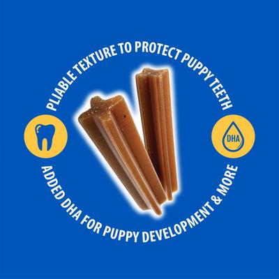 Holiday Edition Puppy Jumbo Teething Sticks Chicken Flavor Dog Chew Treats, 7 count