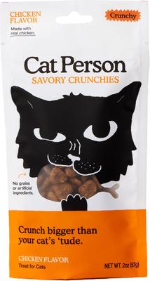 Cat Person by Weruva Savory Chicken Grain-Free Crunchy Cat Treats, 2-oz bag