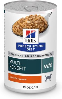 w/d Multi-Benefit Digestive, Weight, Glucose, Urinary Management Vegetable & Chicken Stew Wet Dog Food, 5.5-oz can, case of 4