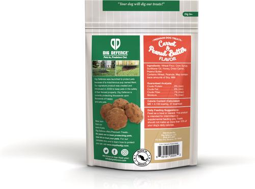 Premium Carrot & Peanut Butter Crunchy Dog Treats, 6-oz bag, case of 6