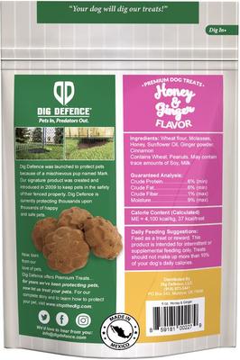 Premium Honey & Ginger Crunchy Dog Treats, 6-oz bag, case of 6