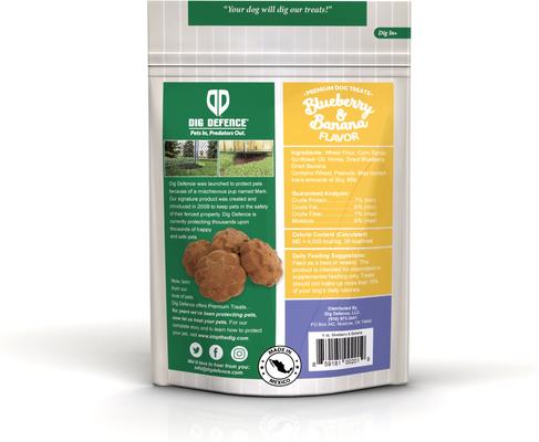 Premium Blueberry & Banana Crunchy Dog Treats, 6-oz bag, case of 6