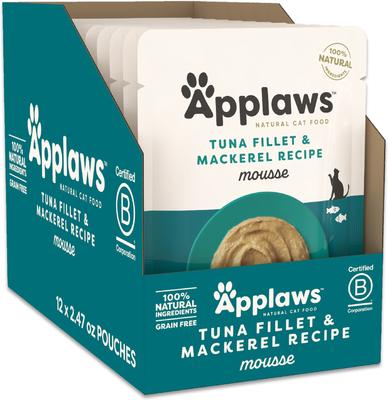 Tuna Fillet Mousse Wet Cat Food, 2.47-oz pouch, case of 12