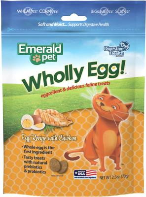 Wholly Egg Chicken Cat Treats, 2.5-oz bag