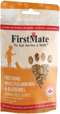 Free Range Grass Fed Lamb & Blueberries Mini Trainer Grain-Free Dog Treats, 8-oz bag