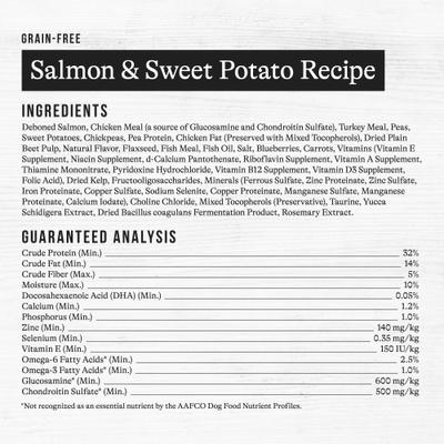 Grain-Free Salmon & Sweet Potato Recipe Dry Dog Food, 24-lb bag
