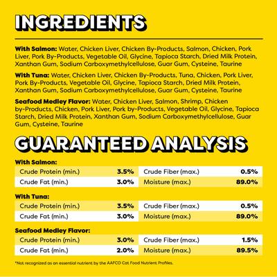 Creamy Puree Mix-Ups Variety Pack Lickable Cat Treats, 0.42-oz tube, pack of 24