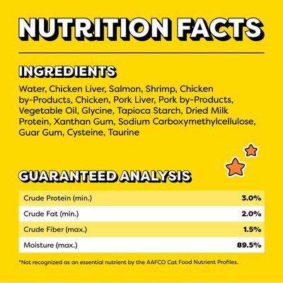 Creamy Puree Mix-Ups Seafood Medley Flavor Lickable Cat Treats, 0.42-oz tube, pack of 16