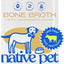 Bundle: Native Pet Beef Bone Broth Powder Food Topper, 4.75-oz + Omega 3 Fish Oil Skin & Coat Health Dog Supplement, 8-oz