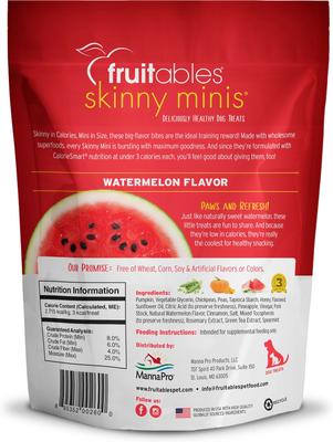 Bundle: Variety Pack - Fruitables Skinny Minis Pumpkin & Berry Flavor Dog Treats, Watermelon & Bison Flavors