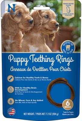 Bundle: N-Bone Puppy Teething Ring Chicken Flavor + Peanut Butter Flavor Dog Treats