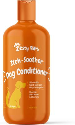 Bundle: Zesty Paws Oatmeal Anti-Itch Dog Shampoo with Aloe Vera & Vitamin E, 16-oz bottle + Zesty Paws Oatmeal Anti-Itch Conditioner with Aloe Vera & Organic Shea Butter for Dogs, 16-oz bottle