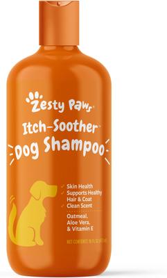 Bundle: Zesty Paws Oatmeal Anti-Itch Dog Shampoo with Aloe Vera & Vitamin E, 16-oz bottle + Zesty Paws Oatmeal Anti-Itch Conditioner with Aloe Vera & Organic Shea Butter for Dogs, 16-oz bottle