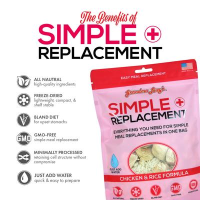 Simple Replacement Anti-Diarrhea Freeze-Dried Dog & Cat Meal Replacement, 7-oz bag