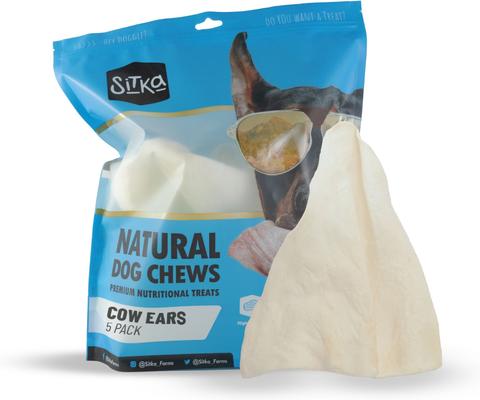 Cow Ears Dog Natural Chew Treat, 5 count