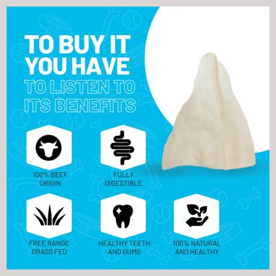 Cow Ears Dog Natural Chew Treat, 5 count