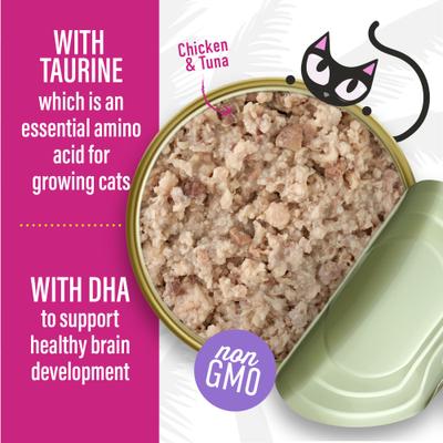 Baby Whole Foods Variety Pack Grain-Free Wet Kitten Food, 2.4-oz can, case of 24