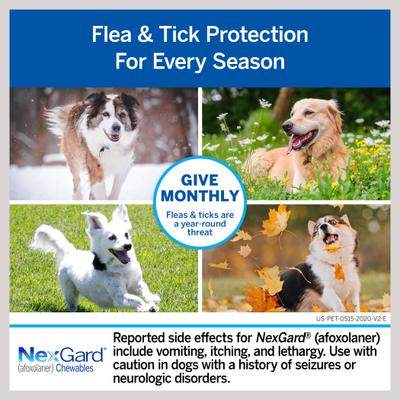 Bundle: Heartgard Plus Chew, 26-50 lbs, (Green Box), 3 Chew (3-mo. supply) + NexGard Chew for Dogs, 4-10 lbs, (Orange Box), 3 Chews (3-mos. supply)