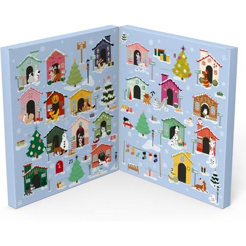 Calendario de Adviento: premios para perros de pollo, pavo, ternera y pato en formato cecina (bolsa de 283 g)