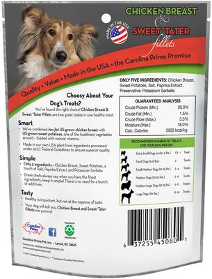 Chicken Breast & Sweet 'Tater Fillets Dog Treats, 1-lb bag