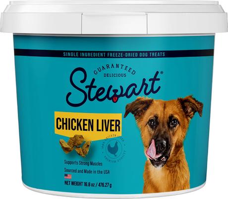 Bundle: Stewart Chicken Liver + Beef Liver Freeze-Dried Dog Treats