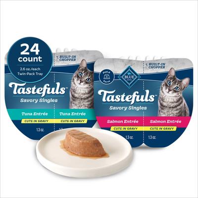 Tastefuls Savory Singles Turkey Entrée Cuts in Gravy Adult Cat Food, 2.6-oz cup, case of 24