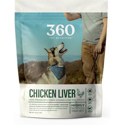 Premios liofilizados para perros de hígado de bisonte sin cereales, bolsa de 4 oz
