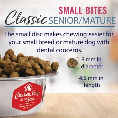 Small Bites Mature & Senior Chicken, Turkey & Brown Rice Recipe Dry Dog Food, 4.5-lb bag